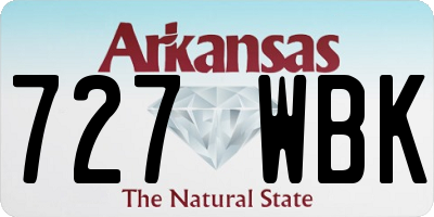 AR license plate 727WBK