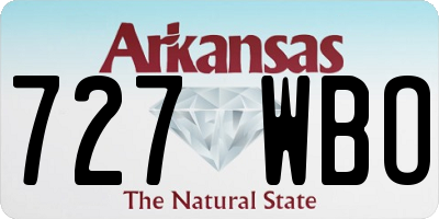 AR license plate 727WBO