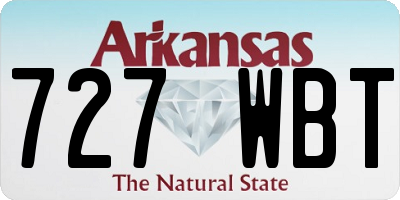 AR license plate 727WBT