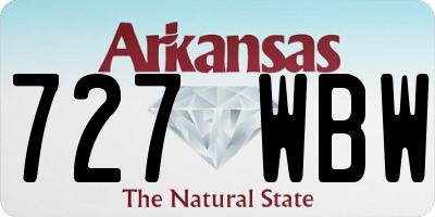 AR license plate 727WBW