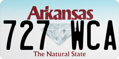 AR license plate 727WCA