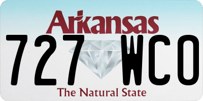 AR license plate 727WCO