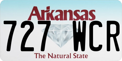 AR license plate 727WCR