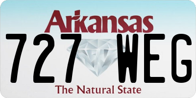 AR license plate 727WEG