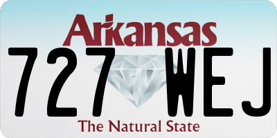 AR license plate 727WEJ
