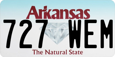 AR license plate 727WEM