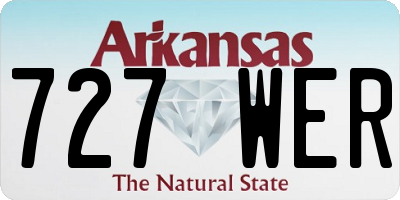 AR license plate 727WER