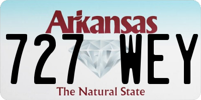 AR license plate 727WEY