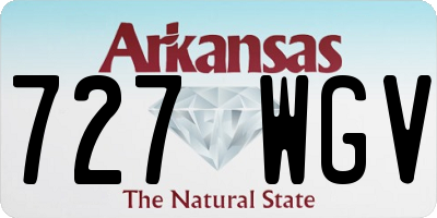 AR license plate 727WGV