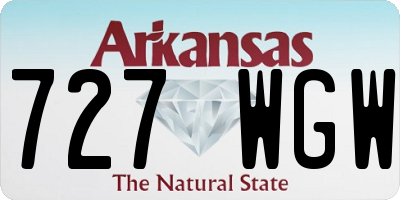 AR license plate 727WGW