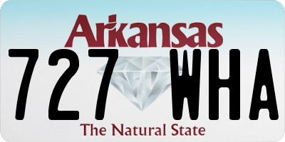 AR license plate 727WHA