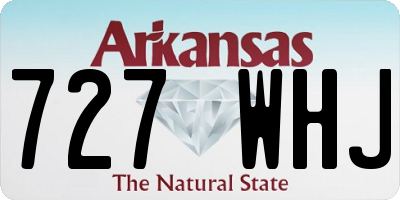 AR license plate 727WHJ