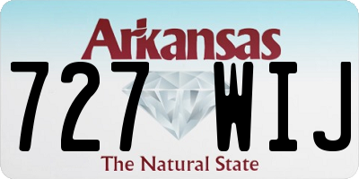 AR license plate 727WIJ