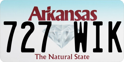 AR license plate 727WIK