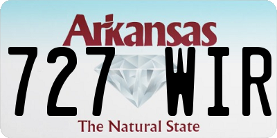 AR license plate 727WIR