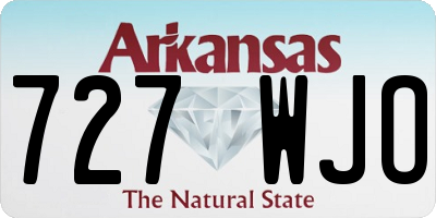 AR license plate 727WJO
