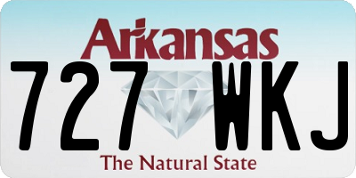AR license plate 727WKJ