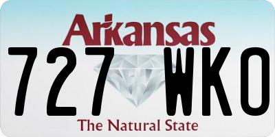 AR license plate 727WKO
