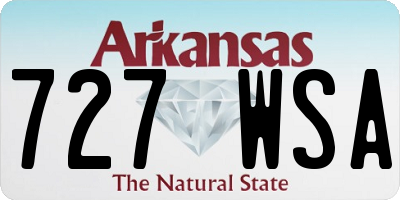 AR license plate 727WSA