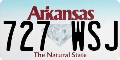 AR license plate 727WSJ