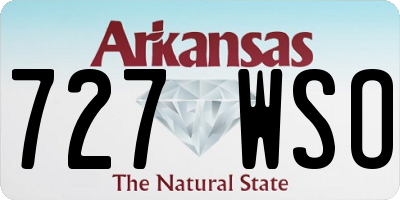 AR license plate 727WSO