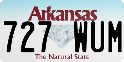 AR license plate 727WUM