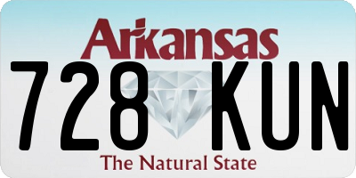AR license plate 728KUN