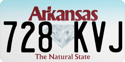AR license plate 728KVJ