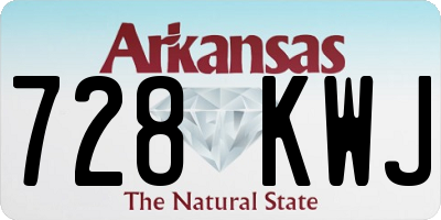 AR license plate 728KWJ