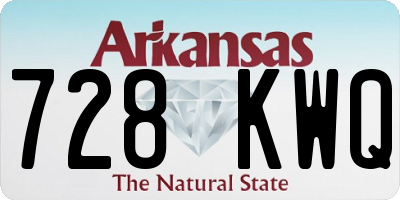AR license plate 728KWQ