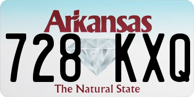 AR license plate 728KXQ