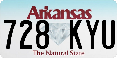 AR license plate 728KYU