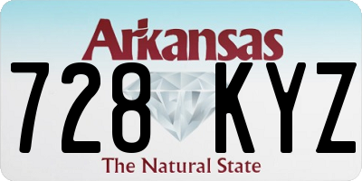 AR license plate 728KYZ