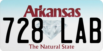 AR license plate 728LAB