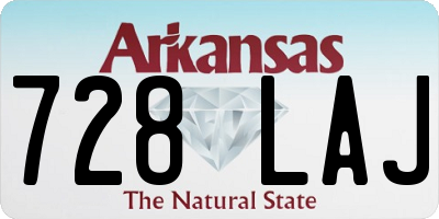 AR license plate 728LAJ