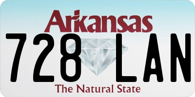 AR license plate 728LAN