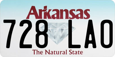 AR license plate 728LAO