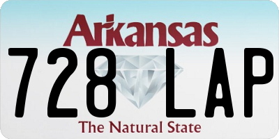 AR license plate 728LAP