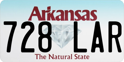 AR license plate 728LAR