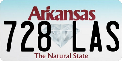 AR license plate 728LAS