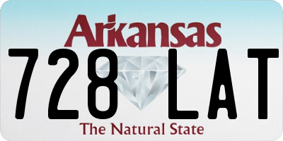 AR license plate 728LAT