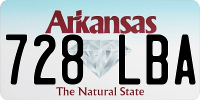AR license plate 728LBA