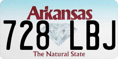 AR license plate 728LBJ