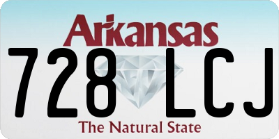 AR license plate 728LCJ