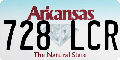 AR license plate 728LCR