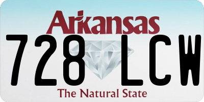 AR license plate 728LCW
