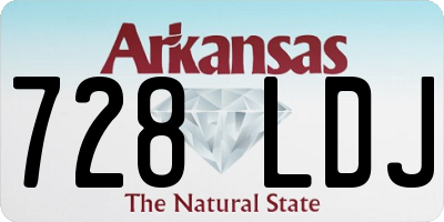 AR license plate 728LDJ