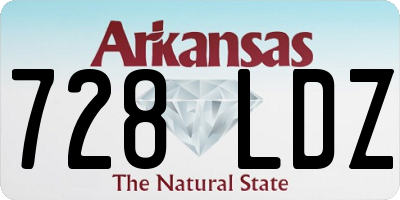 AR license plate 728LDZ