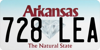 AR license plate 728LEA