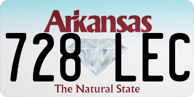 AR license plate 728LEC